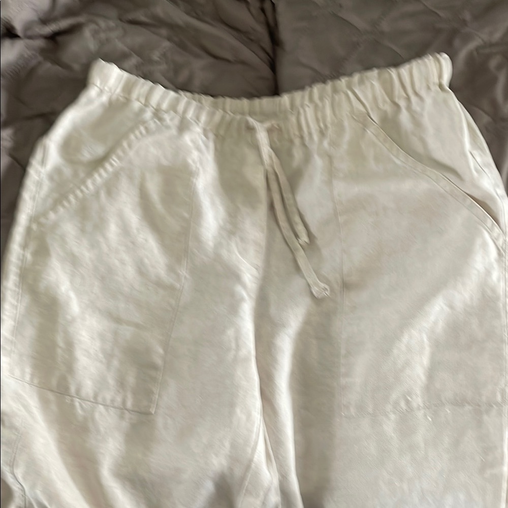 Liz Claiborne Cream Linen Pants